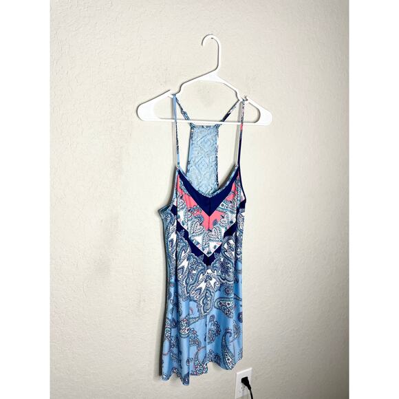 In Bloom by Jonquil V-Neck Chemise Blue Small - Picture 6 of 6